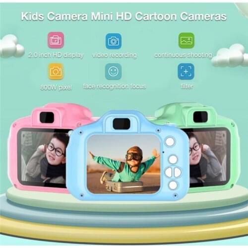 Children Kids Camera Educational Toys for Baby Gift Mini Digital Camera 1080P Projection Video Camera with 2 Inch Display Screen
