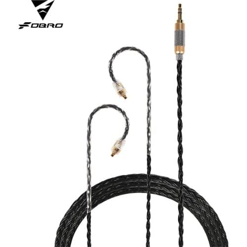 FDBRO 16 Strands 480 Core 5N Silver-Plated Earphone Upgrade Cable 3.5 Plug 0.78/0.75Mm Mmcx Bump 0.78Mm for Kz Tfz Zsn Cca 1.2M