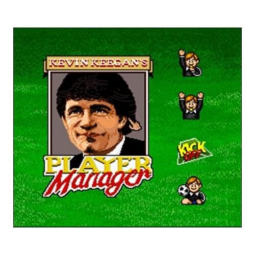 Kevin Keegans Player Manager NTSC Version 16 Bit 46 Pin Big Gray Game Card For USA Game Players