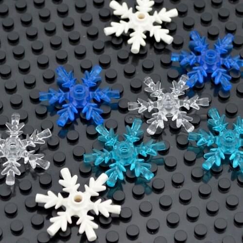 Building Blocks City DIY Accessories Snowflake Ice Crystal Bricks Compatible with 42409 Creative Construction Toys for Children