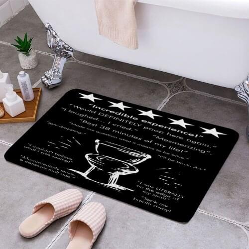 INCREDIBLE TOILET BLACK 3D Print Doormats Rectangle Non-Slip DoorMat Bedroom Kitchen Entrance Print Door rugs Dropshipping