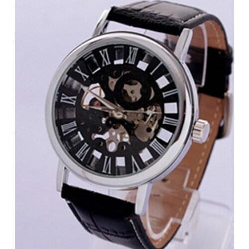 Fashion leather mechanical watch Automatic watch for men