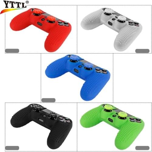 YTTL Soft Silicone Cover Case for ps4 Controller Protection Skin For Sony Playstation 4 PS4 slim pro controller