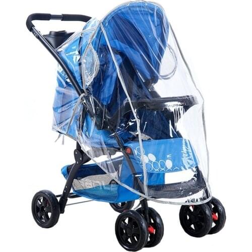 Waterproof Rain Cover Transparent Wind Dust Baby Strollers Pushchairs Raincoat S/M/L Shield Zipper Open Stroller Accessories
