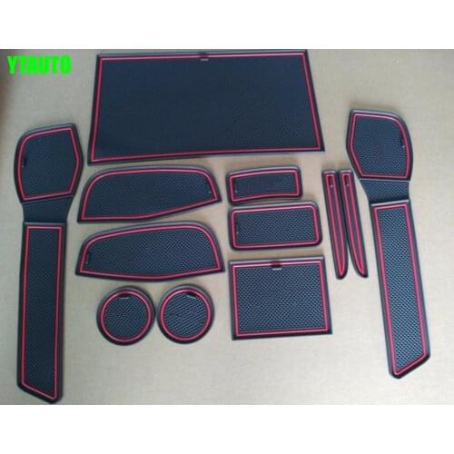 Non-slip Interior door pad cup mat door gate slot mat for nissan qashqai j11 2014 2015 2016,12pcs/lot,AT,car styling