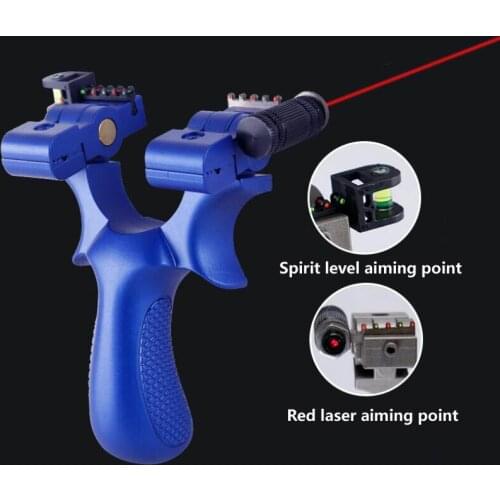 New resin slingshot powerful catapult laser aiming point with rubber band outdoor hunting shot
