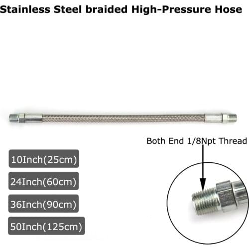 New Paintball Air Gun Airsoft PCP Air Rifle Stainless Steel braided High-Pressure Hose Line Charging Hose 1/8NPT Thread