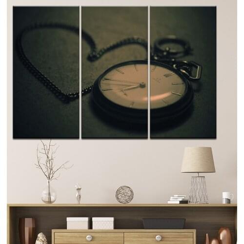 Canvas Poster Modular Framework Wall Art 3 Pieces Pocket Watch Pictures Decoration Modern For Home Living Room HD Print Painting
