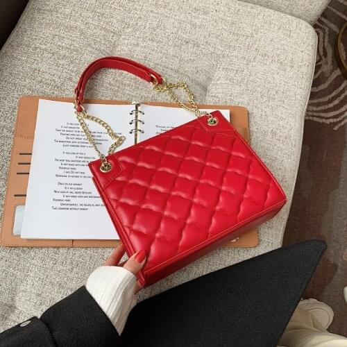 Casual Shoulder Bag New Female Bag Messenger Bag Mobile Phone Bag Lingge Chain Bag Fashion Female Bag Lady Shopping Bag