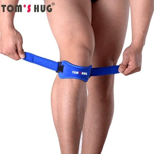 1 Pcs Adjustable Patella Guard Protector Knee Brace KneePad Toms Hug Brand Anti Falls Injury Bandage Patella Support Blue