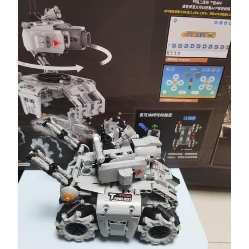CADA Storm Tank APP RC Techni Crarch Graphical Programming Robot STEAM Technology Building Blocks Bricks Model Toys Gift