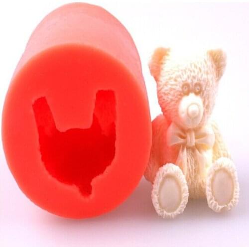 Silicone soap mold K272 bear shape Clay mold Fondant cake mold baking ware Decoration tools