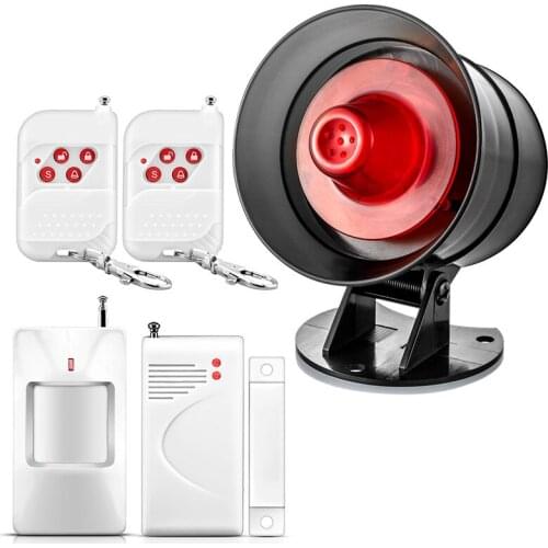 Security Alarm System Curtain Infrared Smoke Sensor 110dB Wireless Local Alarm Security Systems Home Siren Memory Speaker
