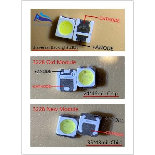 1000pcs 2828 LED Backlight TT321A 1.5W-3W with zener 3V 3228 2828 Cool white LCD Backlight for SAMSUNG TV TV Application