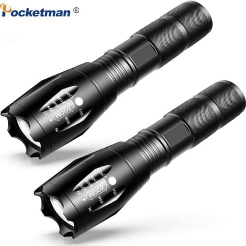 8000 Lums XP-L-V6 L2 LED Tactical Flashlight Torch Zoomable Linterna LED Flashlight Waterproof Torch For AAA 18650 Rechargeable