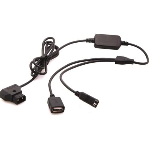 USB Port 14.8v D-Tap Male to Two Female USB 5v 2A DC Battery Power Adapter WY22