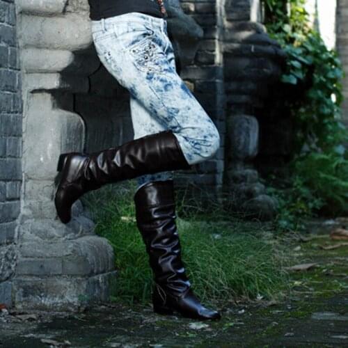 Women Winter Boots Plus Size Solid Color PU Female Slip On Keep Warm Fashion