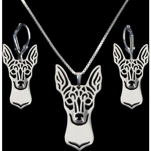 Female Alloy Toy Fox Terrier Dog Jewelry Set Lovers' Metal Dog Jewelry Set For Women