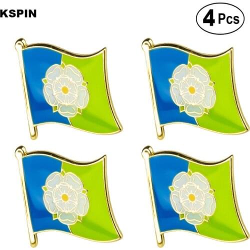 YORKSHIRE EAST RIDING Lapel Pin Flag badge Brooch Pins Badges 4pcs