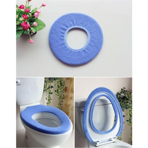 Newest Toilet Seat Cover Fashion Bathroom Warmer Toilet Washable Cloth Seat Cover Pads 1 Pcs