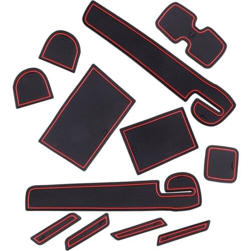 12pcs Non-Slip Door Gate Slot Pad Cup Holder Mat Fit for SUZUKI SWIFT 2018