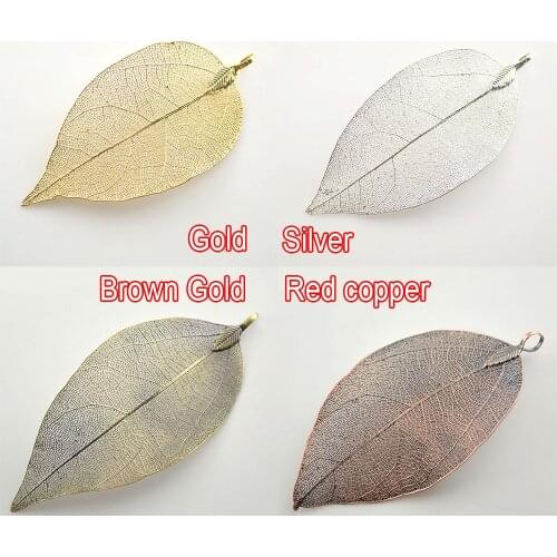 4 Colors Real Leaves Unique Pendants and Charms Fit For Necklace and Earrings Making 20pc/lot