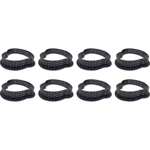 Cake Mold Perforated Cutter Cake Rings Cake Mousse Mold Round-Shape Cookie Cutters Circle Baking Metal Ring Molds 8PCS