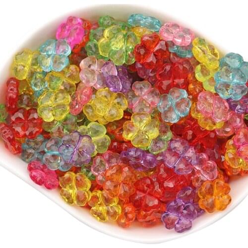 50pcs/Lot Acrylic Clover Spaced Beads Irregular Beads For Jewelry Making DIY for Puzzle Handmade Charms Bracelet Earrings