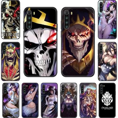 Anime Overlord Phone case For Xiaomi Redmi Note S2 4 5 6 7 8 A S X Plus Pro black painting cover luxury coque fashion Etui