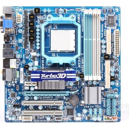 For Gigabyte GA-880GM-UD2H Original Used Desktop Motherboard 880GM-UD2H 880G Socket AM3 DDR3 On Sale