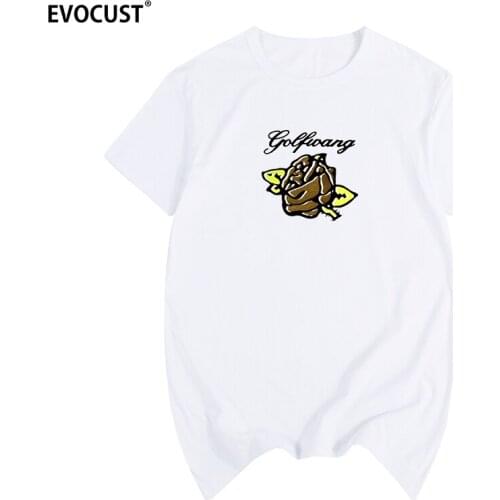 Golf Wang flower Tyler The Creator skate rapper hip hop music T-shirt Cotton Men T shirt New TEE TSHIRT Womens