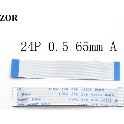 1pcs 24pin New FFC FPC flat flexible cable 0.5mm pitch 24 pin A Forward B Reverse Length 65mm Width 12.5mm Ribbon Flex Cable