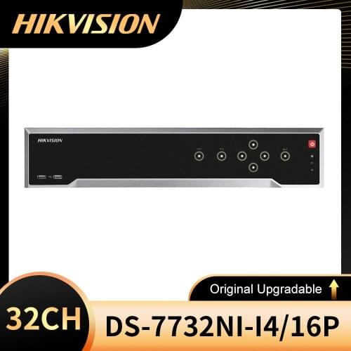 Hikvision 4K 12MP NVR DS-7732NI-I4/16P H265+ 32CH POE Onvi 2 4HDD CCTV NVR Video Recorder for IP Camera Security System Kit