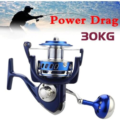 30KG Power Drag All Metal Spinning Reels 6000 7000 8000 9000 10000 Heavy Duty Sea Fishing Boat Fishing Jigging Fishing Reel