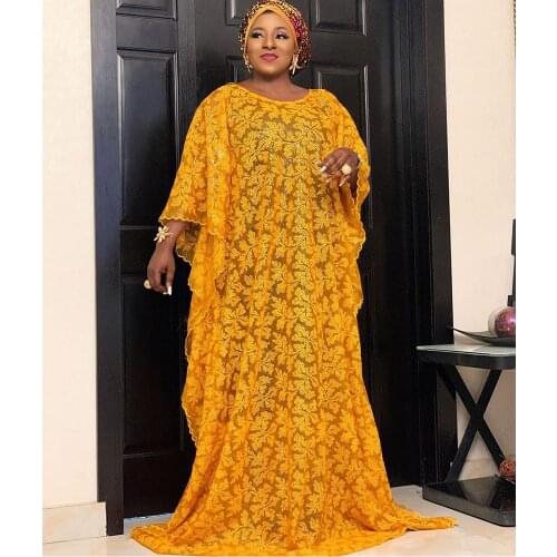 2 Piece Set Super Size New African Clothes Dashiki Fashion Loose Embroidery Long Dress African Dresses For Women Africa Clothing