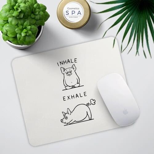 Office Computer Desk Mat Table Keyboard Mouse Pad Interesting Personalized Illustration Pig Practice Kung Fu Non-slip Mat Game