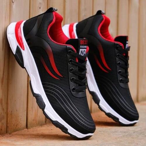 Mens shoes new lace-up mesh white shoes sports shoes mens fashion casual flat shoes driving shoes outdoor work shoes