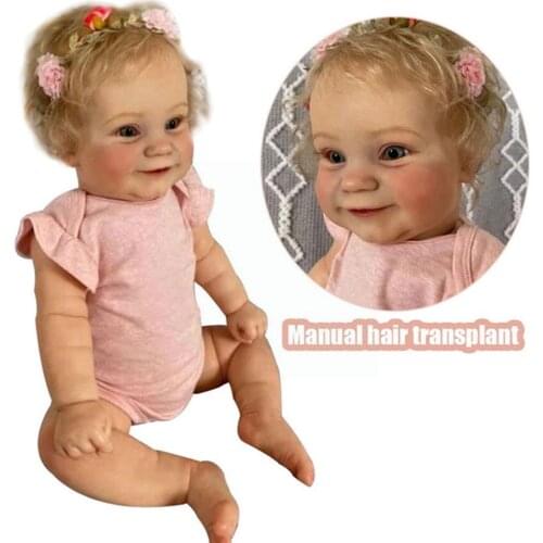 50cm Pink Baby Girl Reborn Soft Real Skin Lifelike Newborn Toy Playmate Kids With Silicone Summer Clothes Full Body S1x4