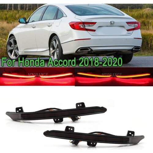 MZORANGE Car Rear Bumper Reflector Light For Honda Accord 2018 2019 2020 Driving Reversing Turn Signal Brake Lamp