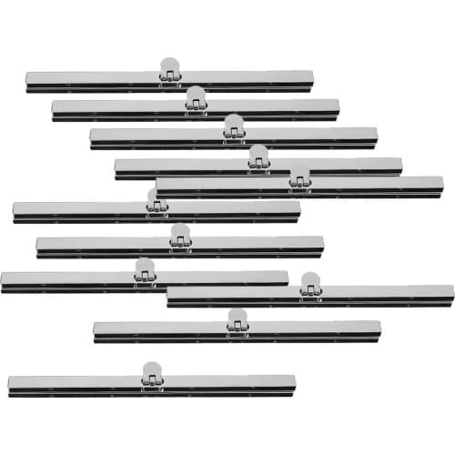 Set of 11pcs Alloy Silver Clutch Frames 19 cm Bag Handle Clasp Fastening Wallet Accessories