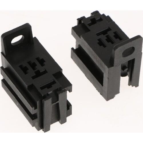 Set Of 5 Relay Connector Socket - 40A 4 Pin With Terminals For Car Truck