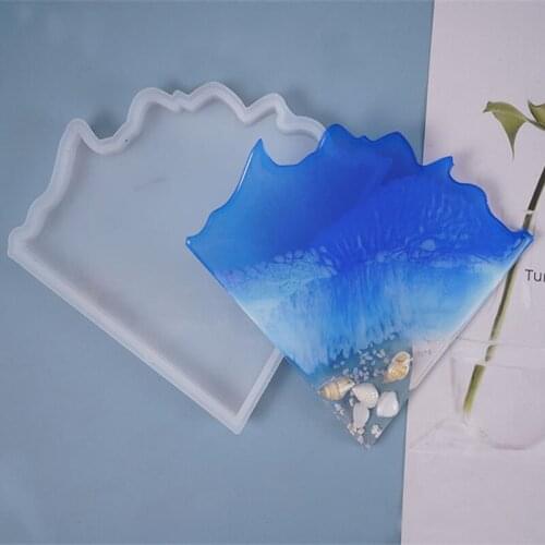 Irregular Cup Bowl Mats Epoxy Resin Molds Silicone Geode Agate Slice Molds Art Crafts Tool