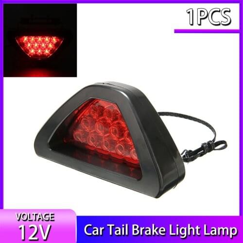 New Arrival 1pc Brake Lights Universal F1 Style 12 LED Red Rear Tail Third Brake Stop Safety Lamp Light Car LED Signal Lamp