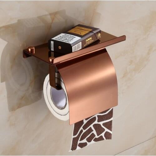 NEW Wall Mounted Toilet paper stainless steel roll holder phone paper towel hotel bathroom shelf hardware mount bathroom product