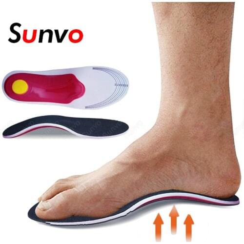 Sunvo Orthopedic Insoles for Plantar Fasciitis Flat Feet High Arch Support Orthotic Shoe Pads for Womens Shoes Men Gel Insoles