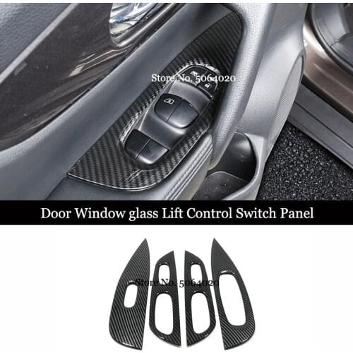 For Nissan X-Trail XTrail T32 Rogue 2014-2018 Car Door Window glass Lift Control Switch Panel Cover ABS Carbon Trim Accessories