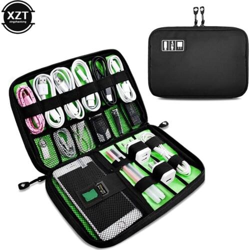 Portable Cable Organizer System Kit Case USB Data Cable Earphone Wire Pen Power Bank Storage Bags Digital Gadget Devices Travel