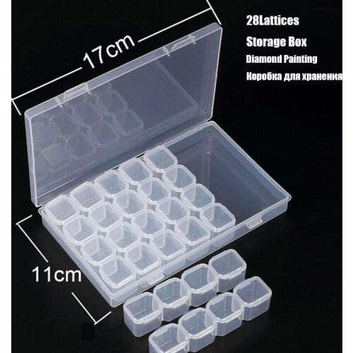 8/28Lattices Dismountable Diamond Embroidery Accessories diamond painting Boxes Cross Stitch Cases Storage Organizer Home Storag