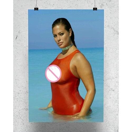 R0238 Ashley Graham 02 Star Sexy Beautiful Girl Model Wall Sticker Silk Poster Art Home Decoration