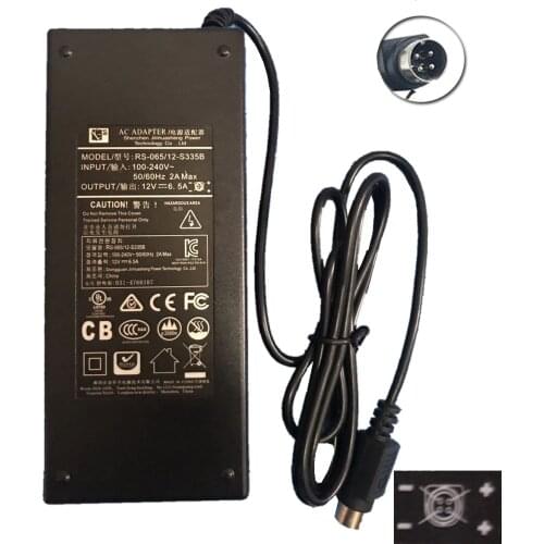 Orico Hard Disk Cabinet RS-065 / 12-S335B Original Power Adapter 12V 6.5A Hard Disk Box Duplicator 4 pin AC DC Adaptor Charger
